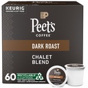 Peet's Coffee, Dark Roast Keurig K-Cup Pods - Chalet Blend 60 Count (1 Box of 60 K-Cup Pods)