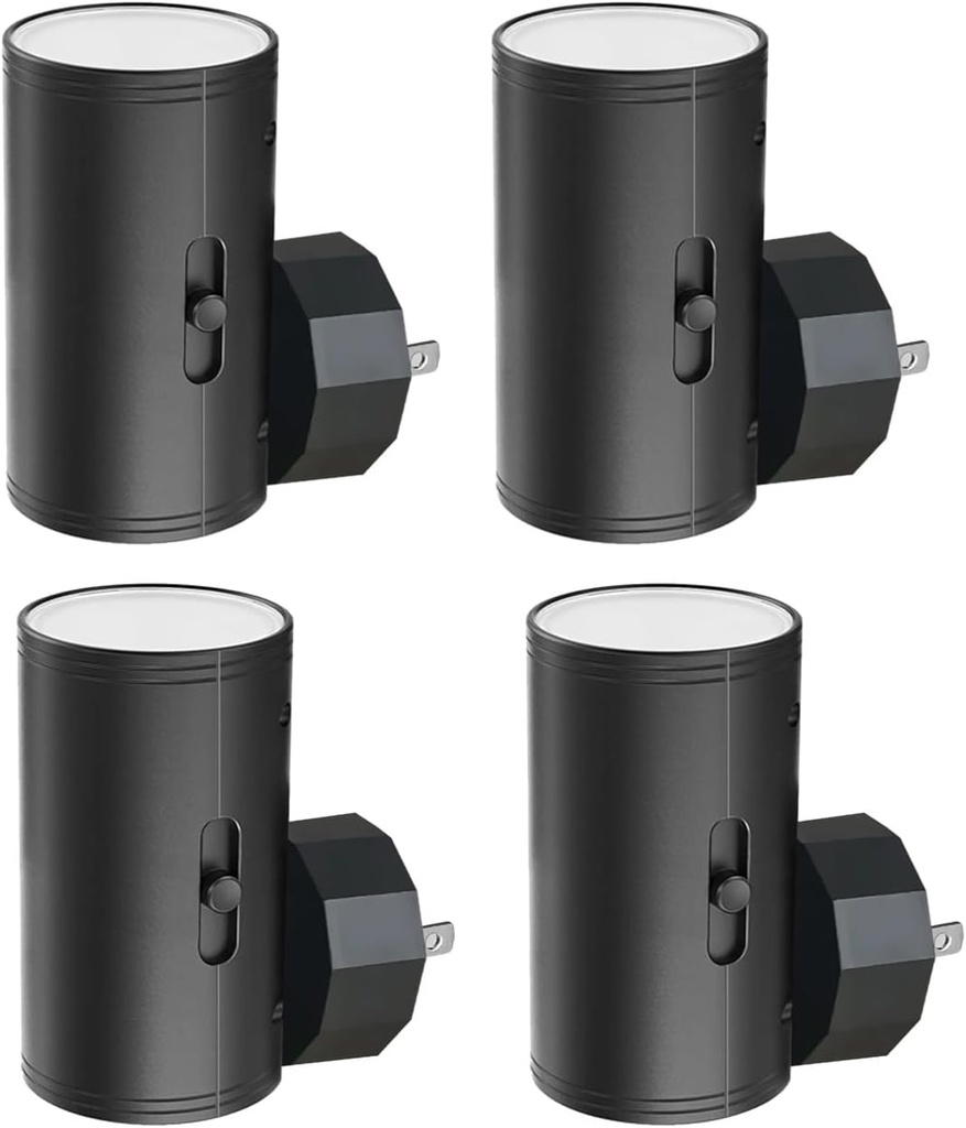 GEPLAD 4 Pack LED Night Light, Plug Into Wall, Dusk to Dawn Sensor, Soft White 3000K,Uplight & Downlight, for Bedroom, Stairway, Hallway,Bathroom Dimmable