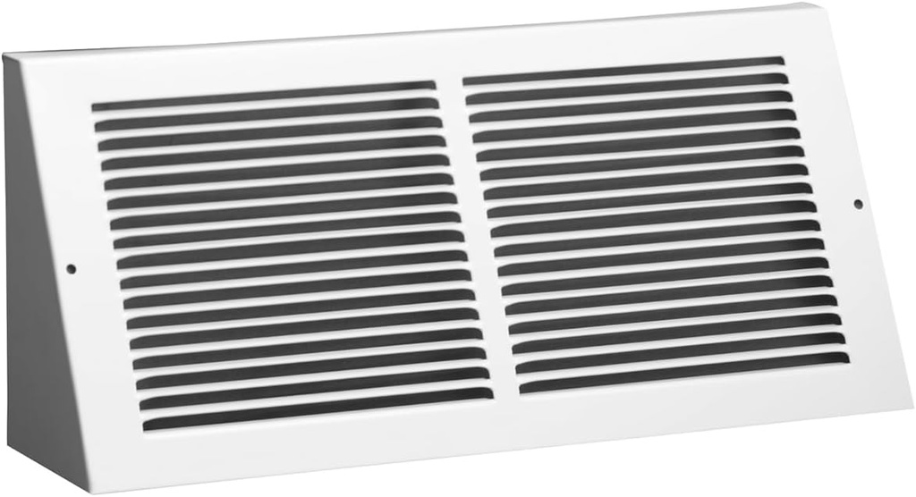 Hart & Cooley Extended Depth Triangular Baseboard Grill - 30 x 8 Duct Opening (White)