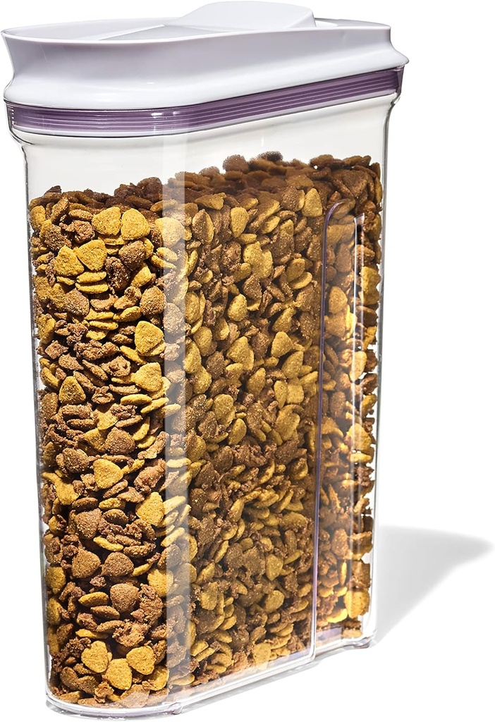 OXO Good Grips Pet Food Dispenser - 4.5 Qt/4.25 L |Ideal for up to 4lbs of Dog Food or 3.5lbs of Cat Food | Airtight Dog and Cat Food Storage Container | BPA Free