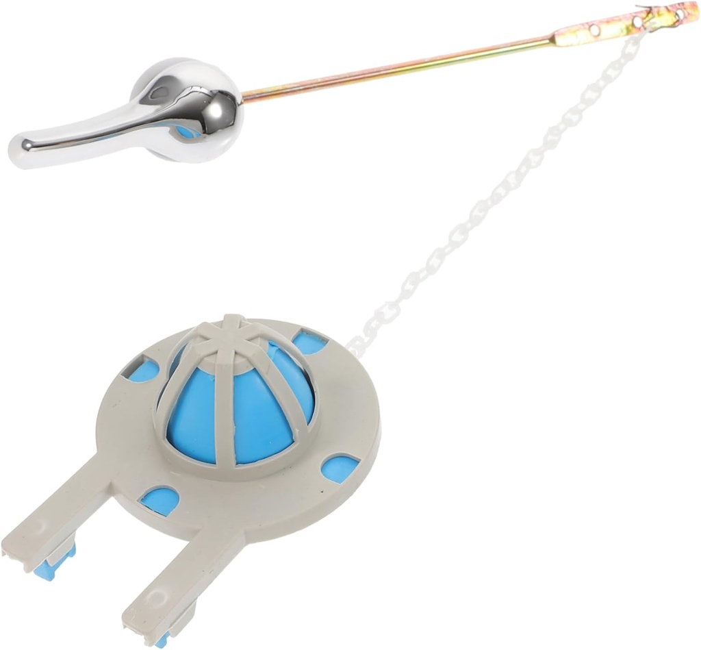 TEHAUX 2Pcs Toilet Flush Handle Replacement Front Mounted Lever with Durable Flapper for Toilet Tanks for Quick Bathroom Upgrades