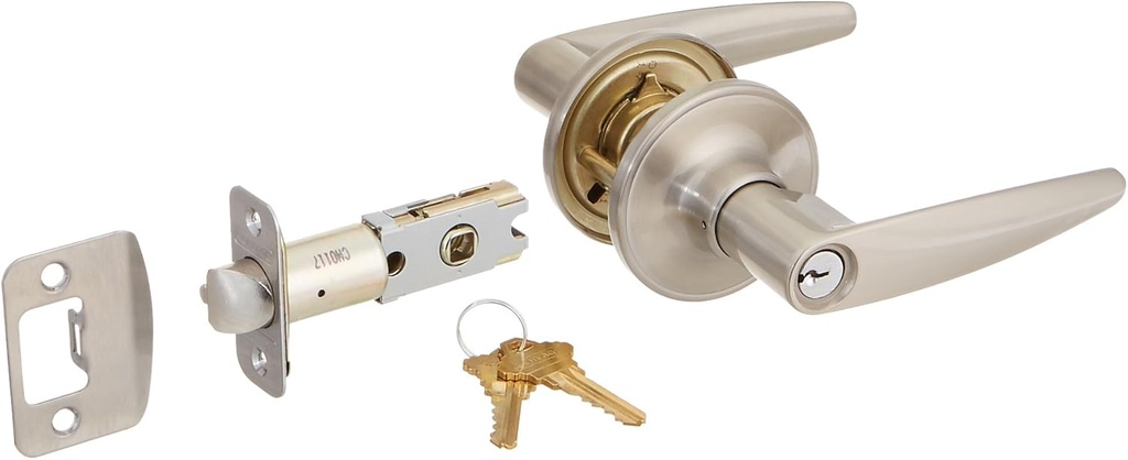 J Series Dover Keyed Door Lever Finish: Satin Nickel