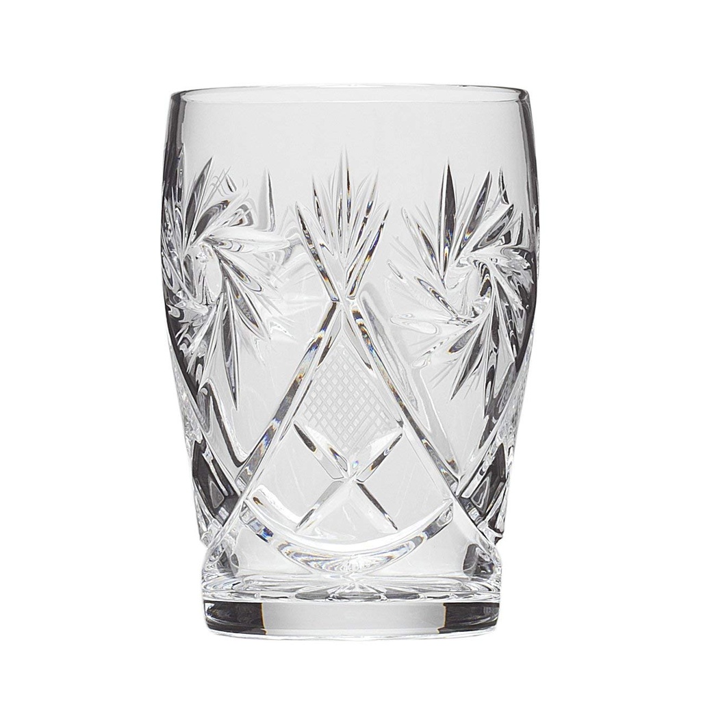 SET of 6 Russian CUT Crystal Drinking Glasses 150ml/5oz - Hand Made