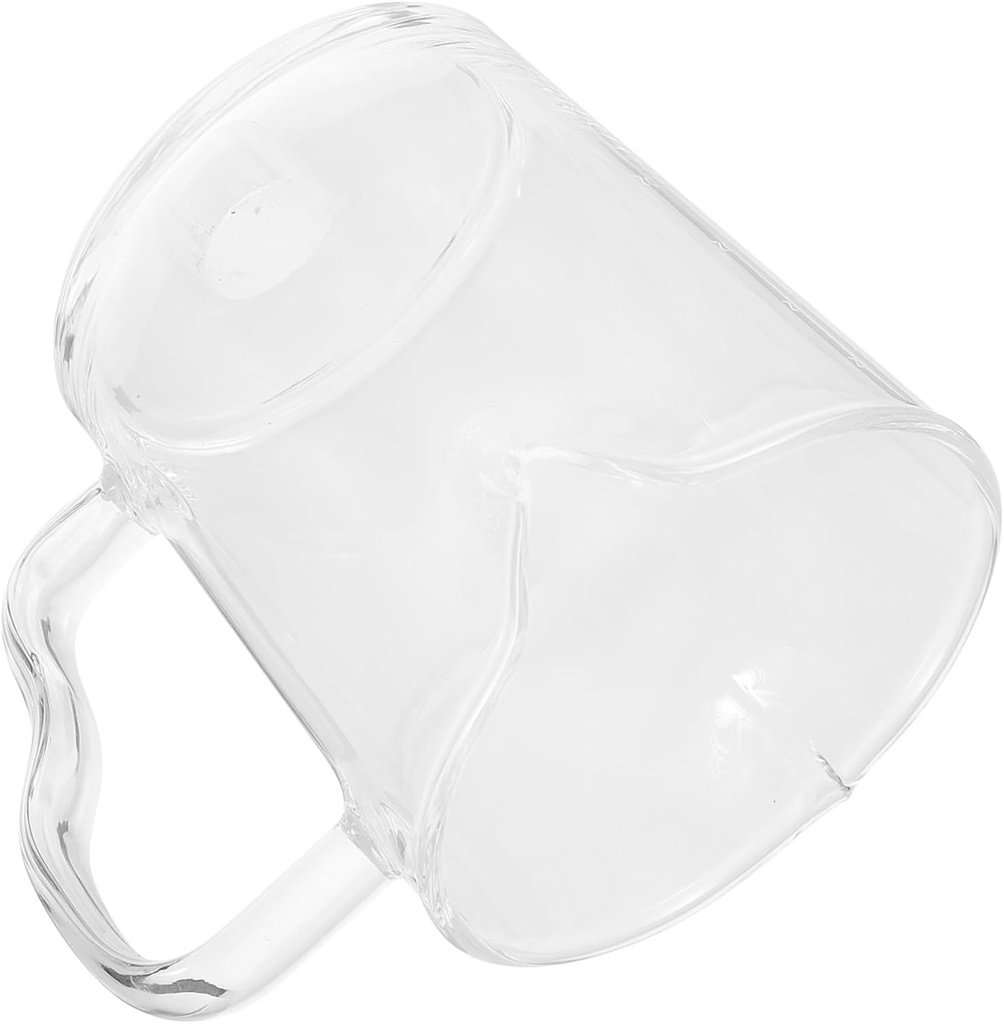 Dual-spout Glass Frothing Pitcher Cup Dispenser for Espresso Coffee and Tea for Serving Yogurt and and Easy to Clean