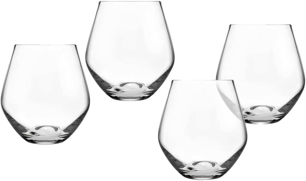 Godinger Double Old Fashioned Glasses, Drinking Glasses, Wine Glass, Glass Cups, for Cocktails, Liquor, Beer & More, Barware & Drinkware Decor, 18oz, Pavillion Collection