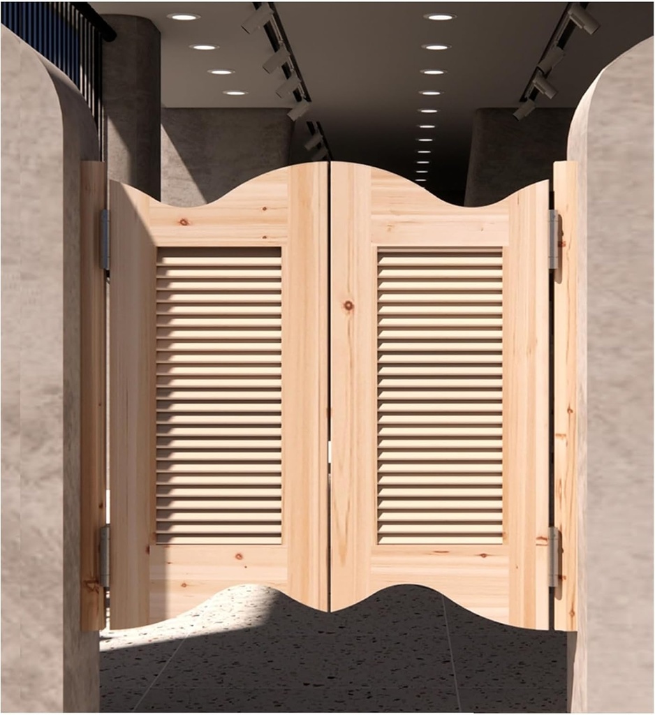 Swing Door ,Cafe Swinging Doors, Indoor Premade Louvered Saloon Door Kitchen Restaurant Emporium Terrace Entrance Partition, Auto Close, Hinges Batwing Bar Door ( Size : W75xH90cm(29.52x35.43in) )