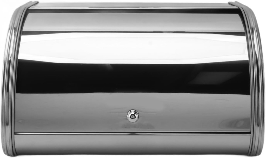 Aramox Metal Bread Box, Storage Bin for Bread, Cakes, Cookies, Bread Bin, White Bread Box with Delicate Design, Decorative & Practical Organizer (Matte)