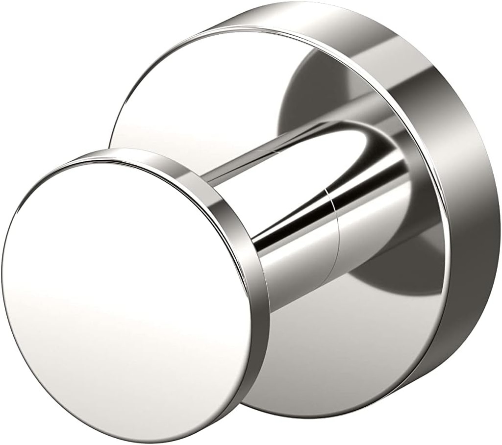 Gatco 4315 Glam Single Robe Hook, Polished Nickel | Wall Mounted 2" Robe and Towel Hook for Bathroom