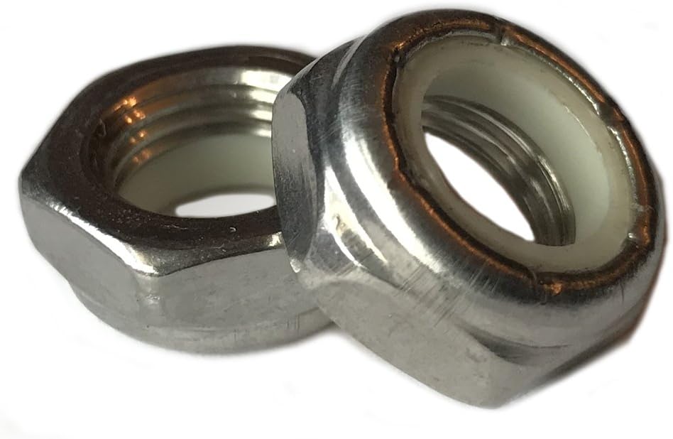 Stainless Steel Thin Jam Nylon Insert Lock Nuts 1/4-20 (pack of 50) Marine Bolt Supply