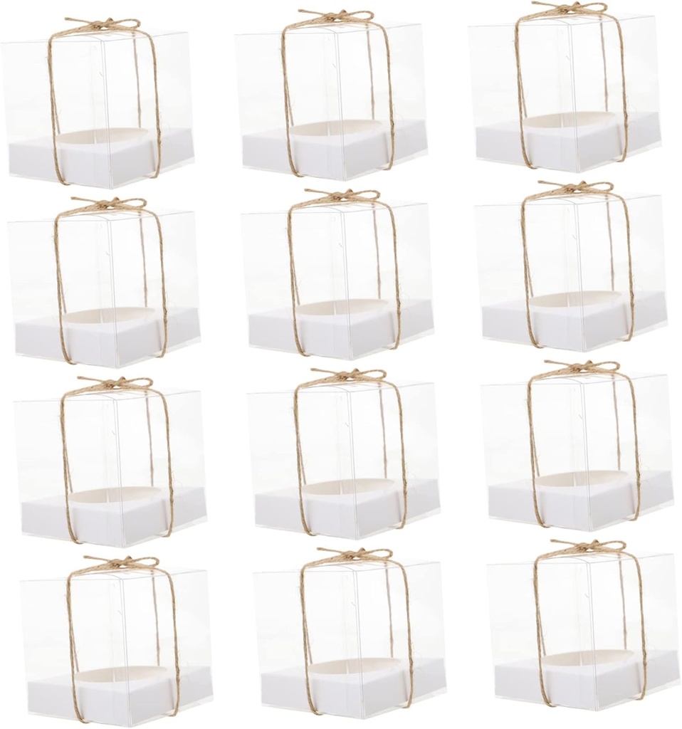 Alipis 12pcs Cupcake Packing Boxes Inserts for Bakery Individual Cake Boxes for Gifting and Display for Weddings Birthdays and Desserts