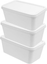 Portable Ice Cream Box 3pc Storage Containers for Freezer Ice Cream Tubs Lids Storage Keeper
