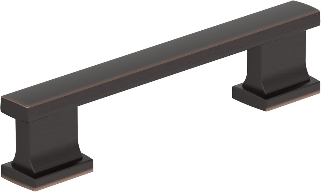 Amerock 10BX37091ORB | Oil Rubbed Bronze Cabinet Pull | 3-3/4 inch (96mm) Center-to-Center | 10 Pack | Triomphe | Furniture Hardware