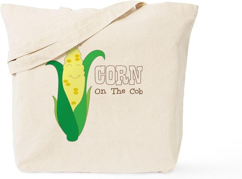 CafePress Corn On The Cob Tote Bag Natural Canvas Tote Bag, Reusable Shopping Bag