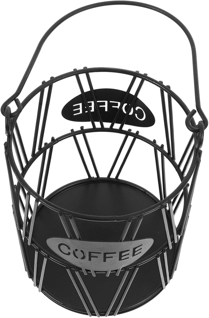 1pc Coffee Capsule Storage Organizer Multipurpose Hollow Basket for Coffee and Tea Bags Capacity Iron Holder for Home Kitchen and Cafe Decor Design