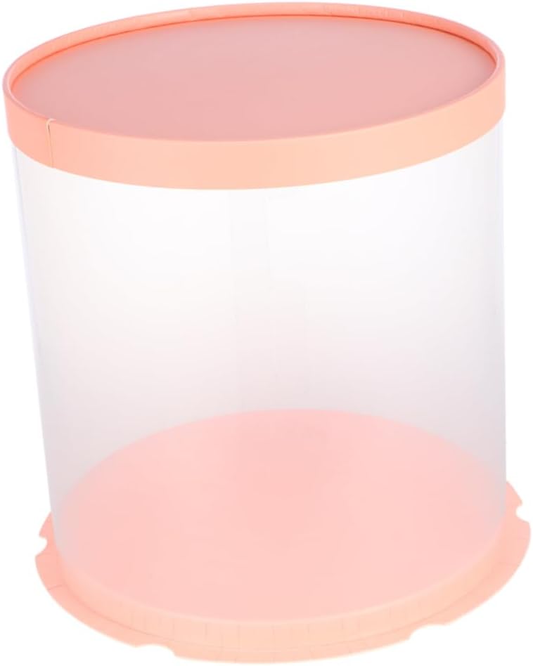Plastic Round Cake Box Double-layer Dessert Carrier for Home and Bakery Use Cake Packaging Organizer