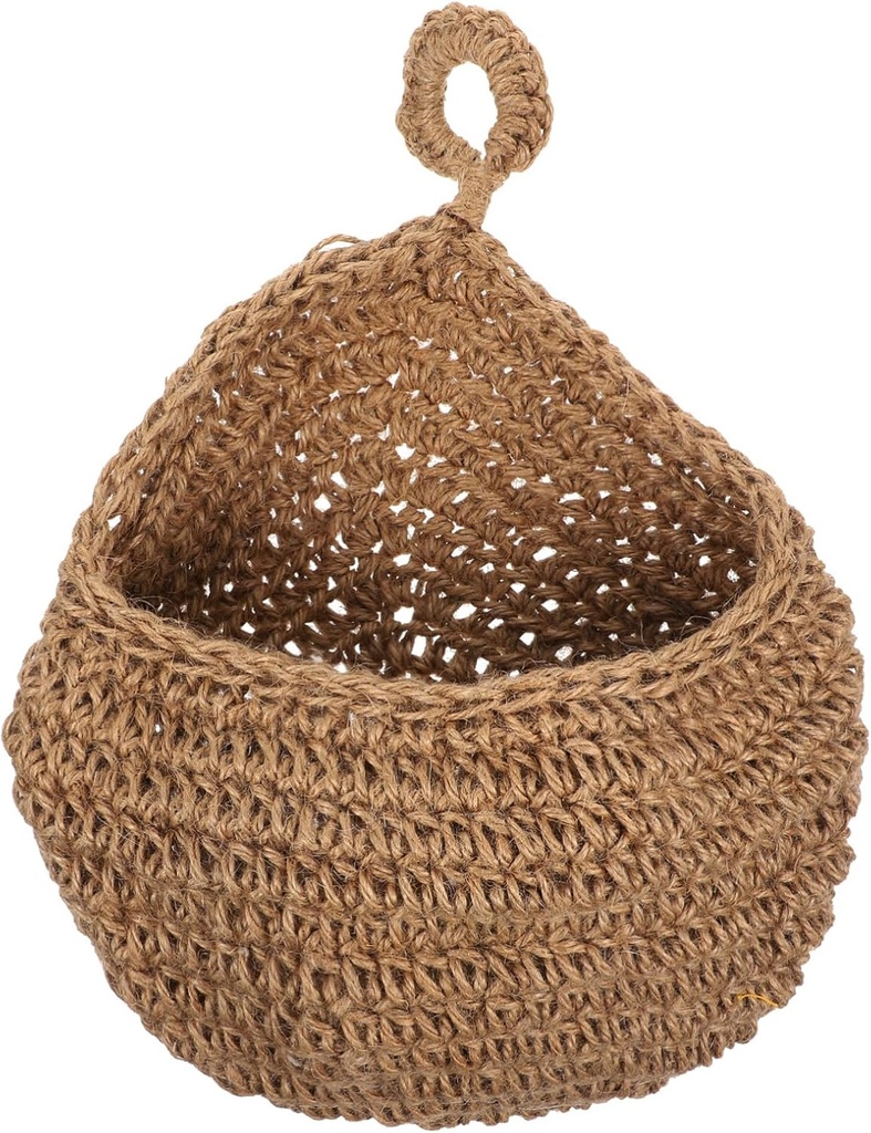 Zerodeko Fruit Vegetable Hanging Basket Bohemian Wall Planter for Kitchen Storage Capacity Teardrop Design Woven Onion and Garlic Holder Easy to Install Home Organizer