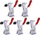 5 pack Hold Down Toggle Clamps Latch Antislip Red 201B Hand Tool 200Lbs Holding Capacity Antislip Horizontal Quick Release Heavy Duty Toggle Clamp Tool (Industrial)