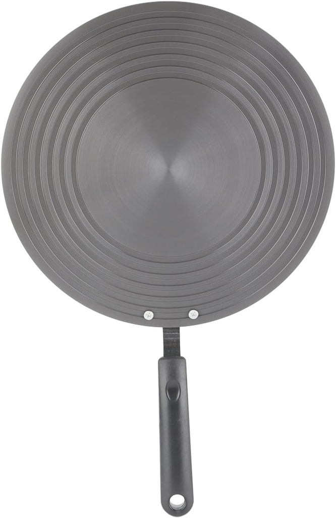 Heat Diffuser Plate, 6mm Aluminum Alloy Heat Conduction Plate Round Fast Defrosting Tray Thawing Plate with Handle for Gas Stove (24cm)