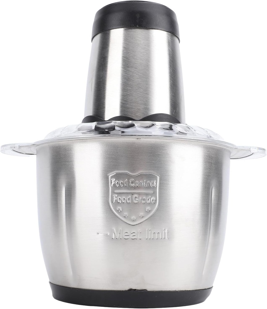 Stainless Steel Food Processor, Compact Design for Home 300W Motor 3L Capacity Multifunctional Electric Meat Grinder (US Plug 110V)