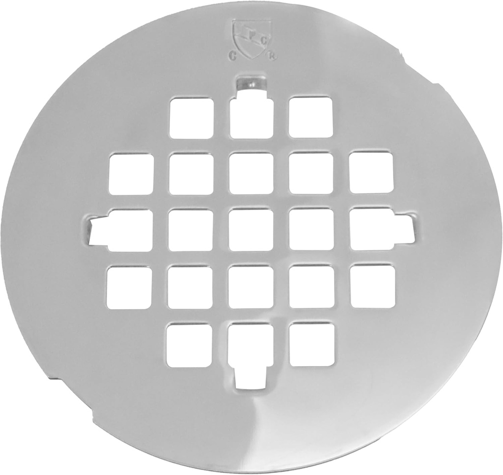 Westbrass 4-1/4" OD Casper Brass Snap-In Shower Strainer Grid, Polished Chrome, D319-26