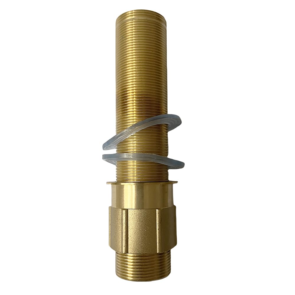 Faucet Nipple with Locking Nut and Washers 6 inch Extra Length Shank Nuts Faucet Tap Extension Threaded Pipe Mounting Hardware Part 15cm