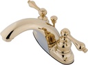 Kingston Brass GKB7642AL English Country 4-inch Centerset Lavatory Faucet with Retail Pop-up, Polished Brass