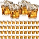 Tioncy 50 Pcs Acrylic Drinking Glasses 2 oz Small Whiskey Glass Clear Shot Glasses Bulk Unbreakable Stackable Mixed Drinkware Mini Beer Mug for Drinking Bars Wine Vodka