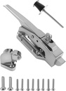 Walk in Cooler Door Handle, Freezer Door Handle, Walk in Cooler Door Closer Complete Latch Kit,Coolers Radial Latch Offset -1/8 in to 1/4 in, 5.9" Solid Metal Interior Release Handle (Flush)