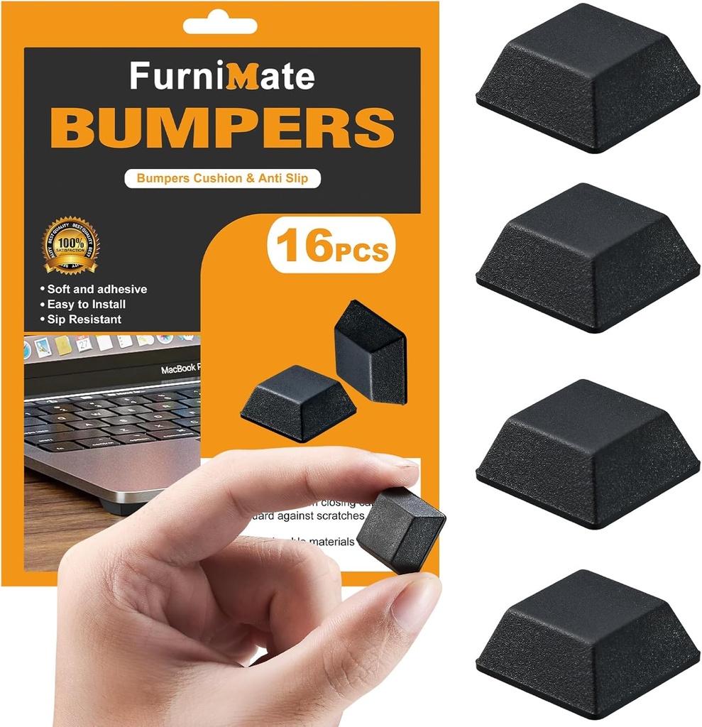 Rubber Feet for Electronics-Adhesive Rubber Feet 16PCS, Black Rubber Bumpers Self Adhesive