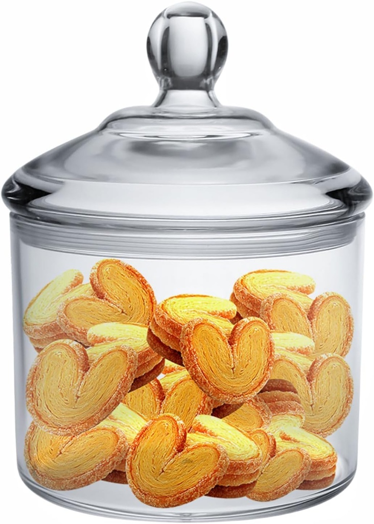 Cookie Jar, Candy Dish with Lid, Clear Acrylic Airtight Jar for Nuts, Cookies, Candy, Chocolate, 40 OZ