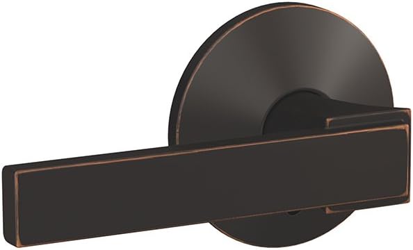 Schlage Custom FC172 NBK 716 KIN Northbrook Non-Turning Lever with Kinsler Trim, Aged Bronze