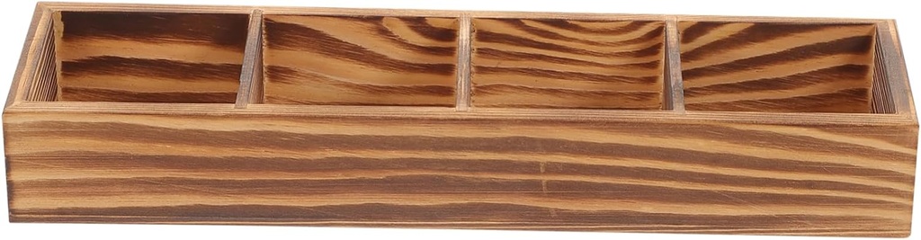 Retro Coffee Holder Tea Bag Organizer Countertop Storage Wooden Organizer Bins