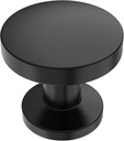 10 Pack 1.2 Inch Round Matte Black Drawer Knobs for Cabinets & Dressers