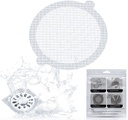 Disposable Shower Drain Hair Catcher Mesh Stickers, Bathroom, Bathtub, Kitchen Drain Sink, Drain CoverHair Stopper，4.3Inches Round Drain Hair Catcher Stickers forHuman & Pet Hair,25 Pack