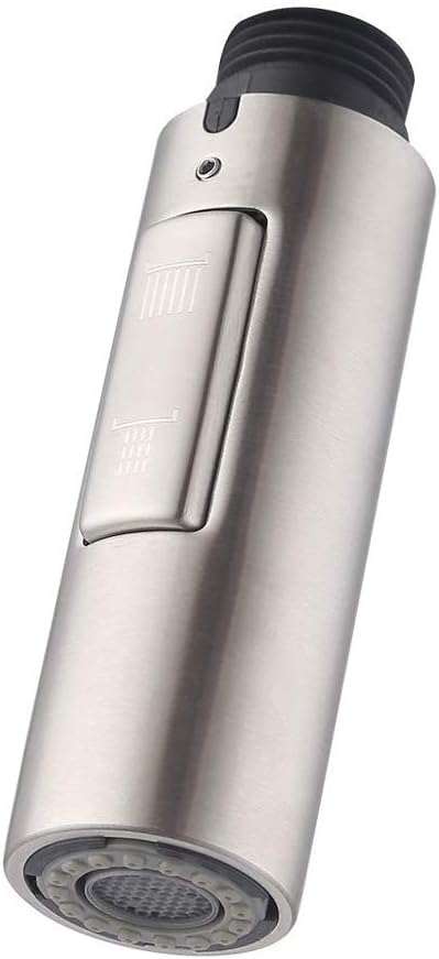 7Trees G1/2 Replacement Part for Bathroom Kitchen Faucet Pull-Out Spray Head Water Nozzle, 0.8 inch Connector(MALE) (Stainless Steel Body)