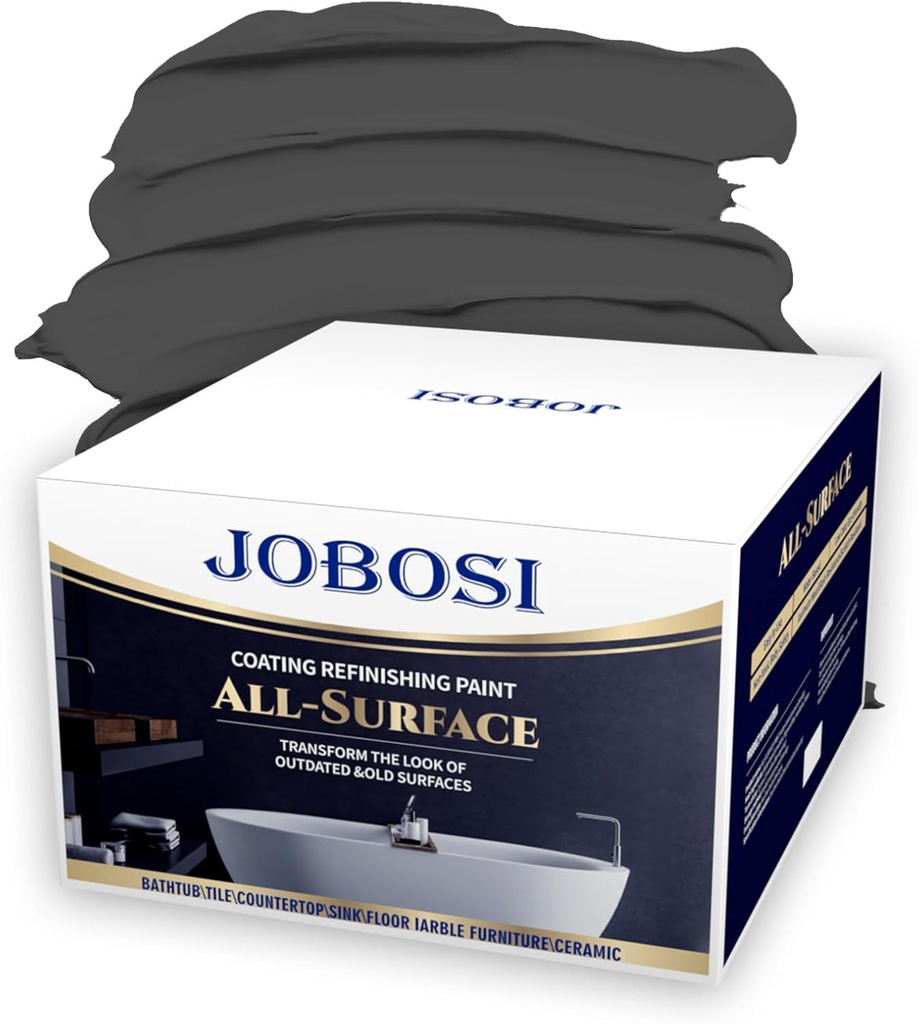 Grey Tile Paint and Tile Refinishing Kit 32.0 Fl Oz/50-55sq.ft Bathtub Bathroom wall, Easy of Usecountertop sink Paint Resurfacing Sink Tub waterproof Kitchen Countertop, Low Odor No Toxic