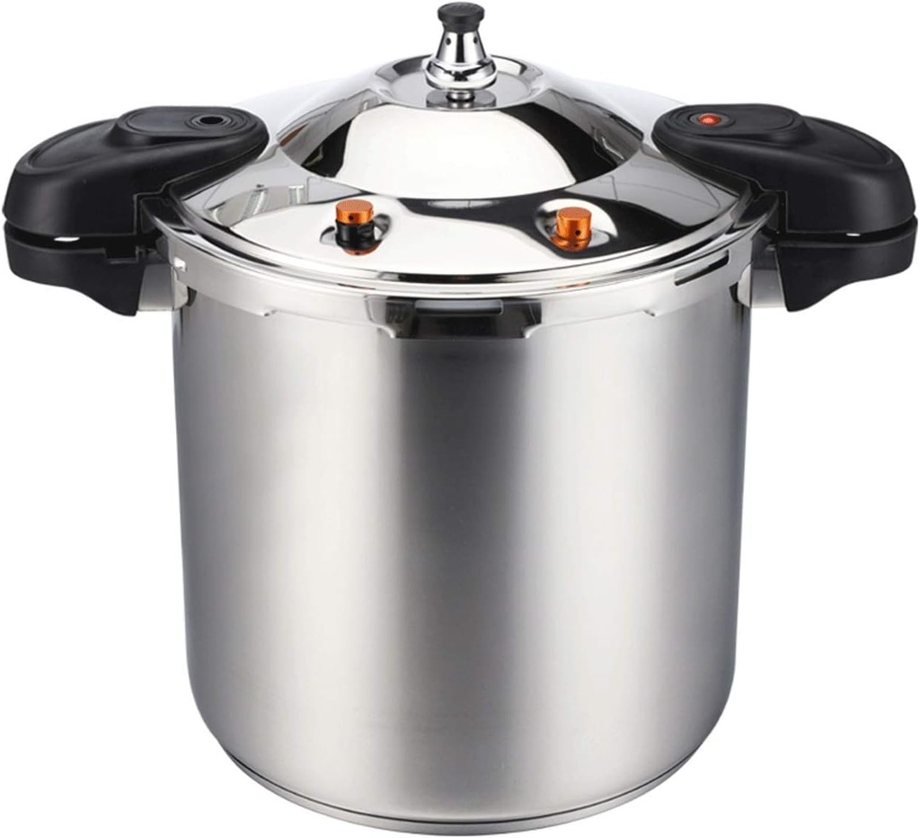 304 Stainless Steel Large Pressure Cooker, Explosion-proof High-pressure Six-layer Protection Commercial Large Family Soup Pot Slow Cooker(13L)