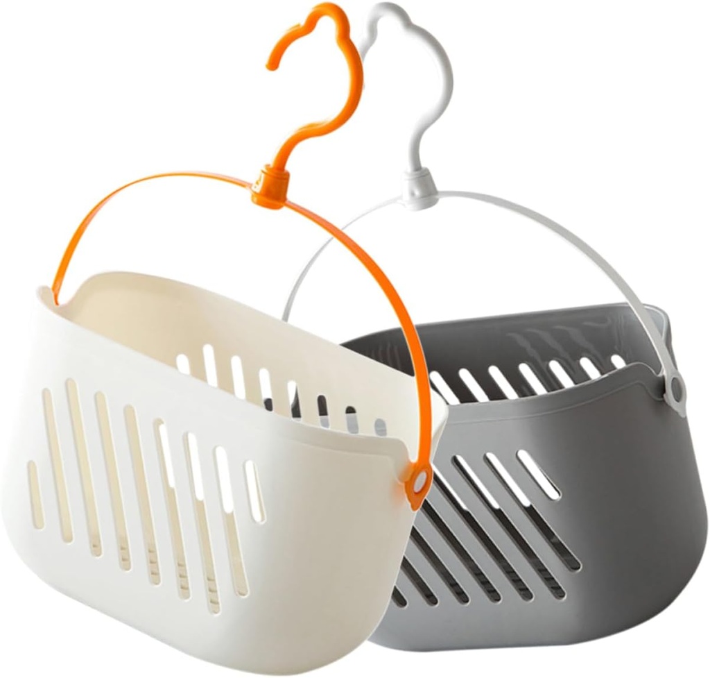 ABOOFAN 2pcs Hanging Baskets for Fruit Vegetable Kitchen Produce Organizer Garlic Storage Wall Hanging Basket Boho Decor