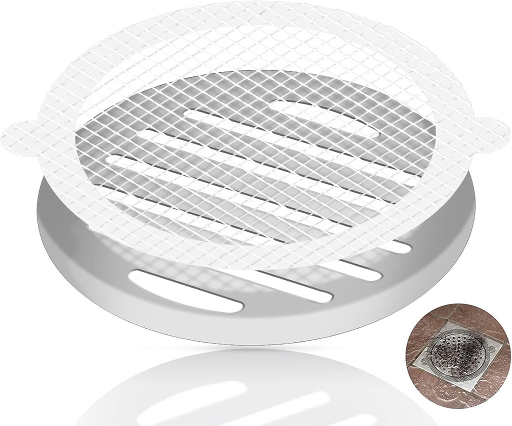 PPKKAI，30 Pack Disposable Shower Drain Hair Catcher，Shower Drain Dog Hair Catcher，Mesh Filter Sink Strainer Stickers，Bathtub Drain for Kitchen Bathroom