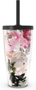 Tervis Kelly Ventura - Floral Collection Made in USA Double Walled Insulated Tumbler Travel Cup Keeps Drinks Cold & Hot, 24oz with Straw Lid, Posy