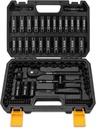 ELEAD 3/8" Drive Impact Socket Set, 96-Piece Deep & Shallow Socket Set Metric and Standard Full with Adapters, Ratchet Handle, Universal Joint, Extension Bar, Screwdriver Bit Sets, Spark Plug Sockets