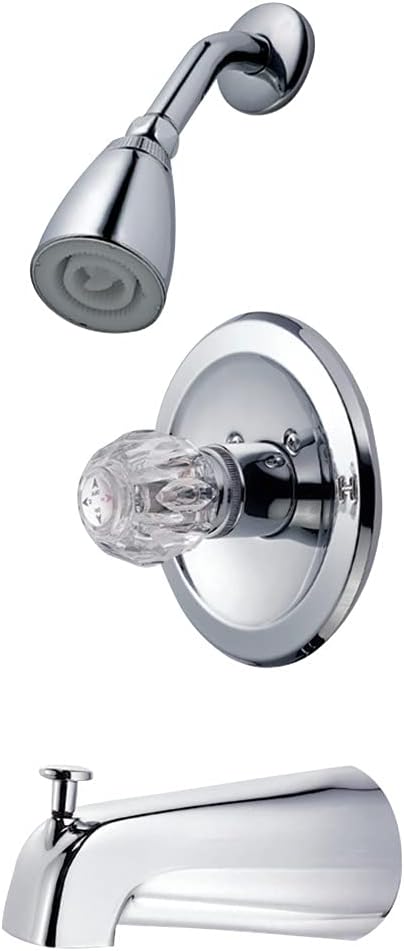 Kingston Brass KB531T Single-Handle Pressure Balanced Tub and Shower Faucet, Trim Only in Polished Chrome
