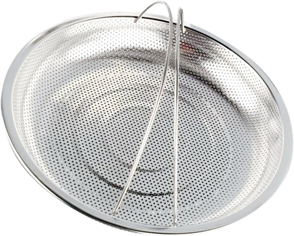 Stainless Steel Food Steamer Basket Kitchen Strainer for Rice Seafood Vegetables Handle Reusable Cooking Rack for Steaming and Easy Cleaning
