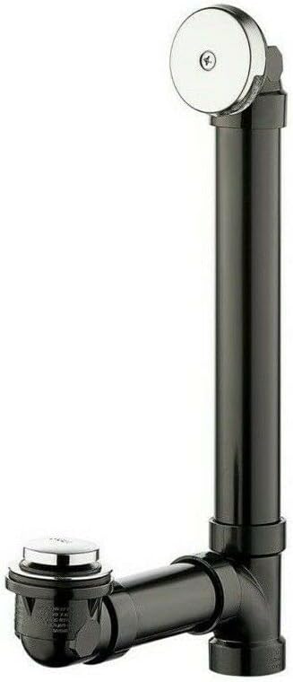 Everbilt Easy Touch 1-1/2 in. White Poly Pipe Bath Waste and Overflow Drain in Chrome