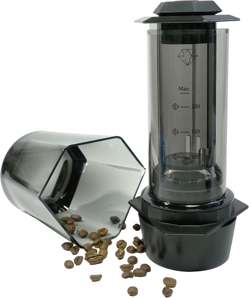 PALICO COFFEEOLOGY PRESS – Pressurization, Portable Coffee maker with chamber, plunger, reusable filters, cap filter with mild and bold setting choice. Hong Kong Design