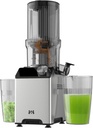 Cold Press Juicer, Juicer Machines with 4.35'' Wide Feed Chute, Stainless Steel Masticating Juicers Easy to Clean, Ergonomic Operational Panel Design, High Juice Yield, Gray Knob