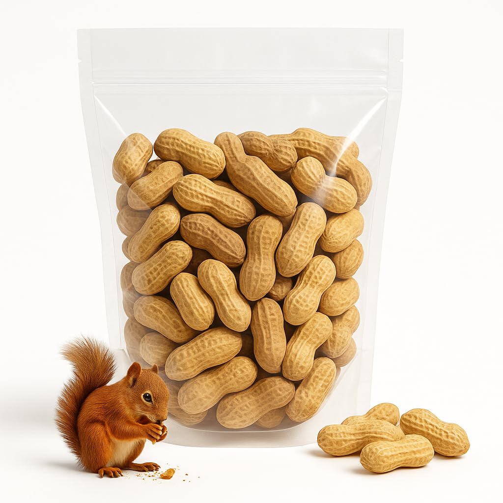 Sky Ecommerce Crazy Nuts | USA Grown Whole in Shell Raw Peanuts for Birds and Squirrels, 10lb | Whole in Shell Peanuts for Birds, Animal Peanuts in The Shell, Bird Peanuts in Shell Unsalted Wildlife