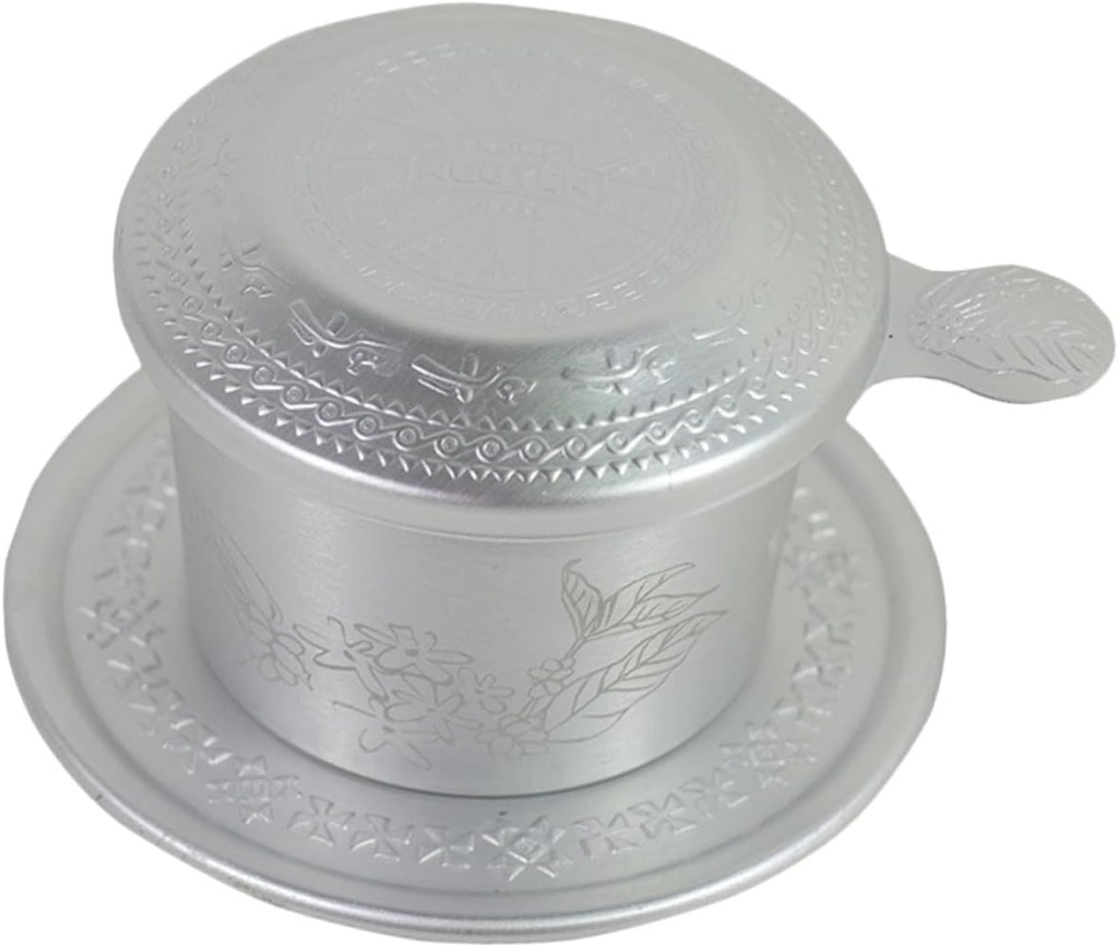 1Set Vietnamese Coffee Dripper Aluminum Filter for Coffee Compact Design for Outdoor Travel for Coffee Lovers Dripping Coffee Maker