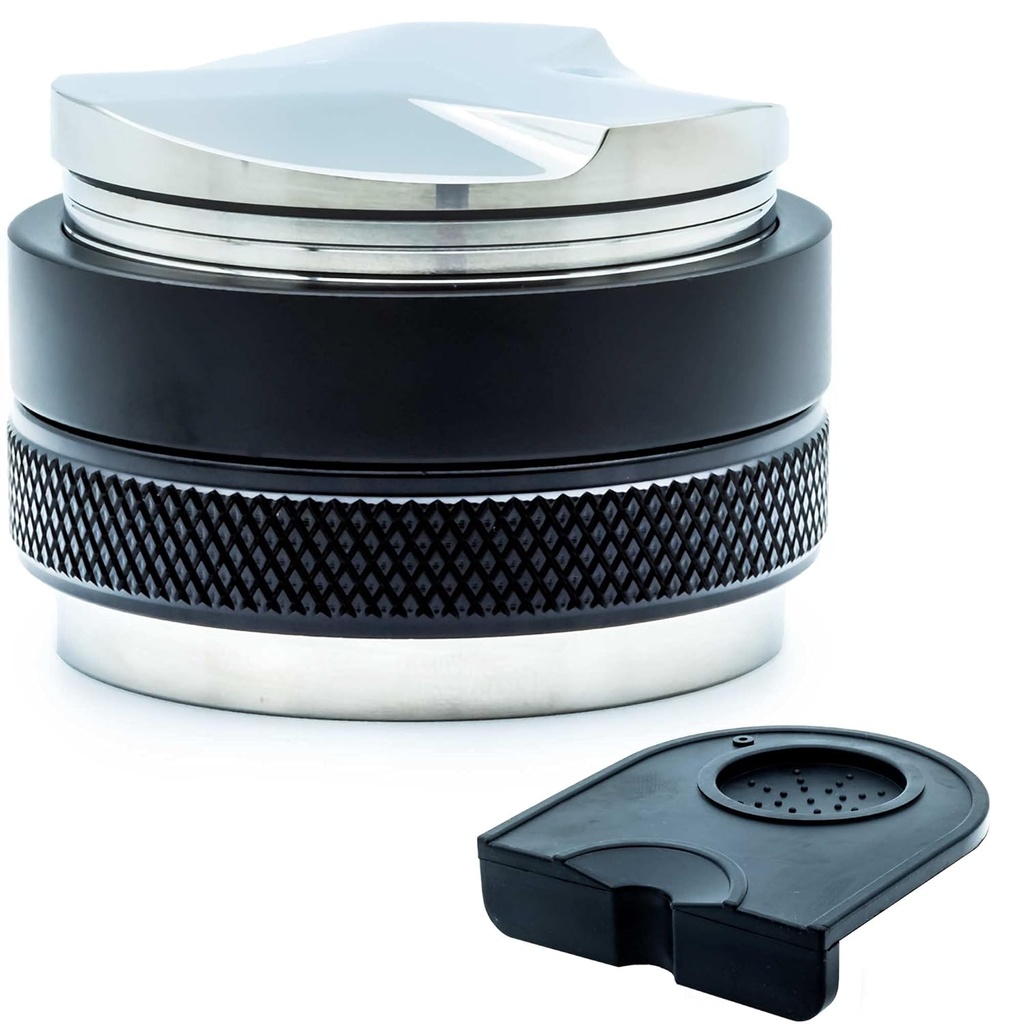 Evergreen Coffee | Espresso Accessories | 53mm Coffee Distributor & Tamper with Adjustable Height + Tamp Mat. Designed for Breville Barista Express Pro touch, BES870XL BES870BSXL BES78VSS BES880BSS