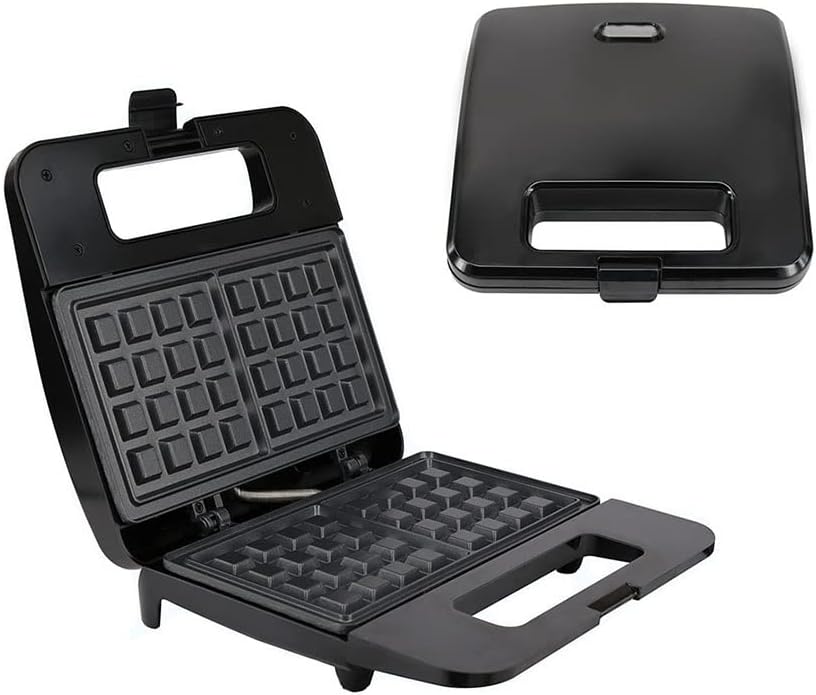 750W Belgian Waffle Maker 2-Slice Waffle Iron Electric Mini Waffle Machine Double-Sided Uniform Heating for Waffles, Hash Browns, Cinnamon Rolls, Omelet, Lunch, Snacks